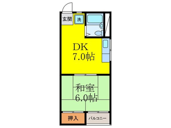 奥田コ－ポの物件間取画像